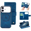 Image de Casemania Hoesje Geschikt voor Apple iPhone 17 Pro - Navy Blue - Kunstleer 2 in 1 Afneembare Bookcase - Geschikt voor MagSafe - Magnetische Telefoonhoesje met Pasjeshouder en Standaardfunctie