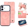 Image de Casemania Hoesje Geschikt voor Apple iPhone 17 Pro - Salmon Pink - Kunstleer 2 in 1 Afneembare Bookcase - Geschikt voor MagSafe - Magnetische Telefoonhoesje met Pasjeshouder en Standaardfunctie