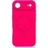 Image de Casemania Hoesje Geschikt voor Apple iPhone 17 Air - Neon Roze - Zachte Liquid Siliconen Magnetisch Back Cover Case - Geschikt voor MagSafe - Telefoonhoesje met Camera Bescherming