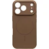 Image de Casemania Hoesje Geschikt voor Apple iPhone 17 Pro - Bruin - Zachte Liquid Siliconen Magnetisch Back Cover Case - Geschikt voor MagSafe - Telefoonhoesje met Camera Bescherming