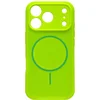 Image de Casemania Hoesje Geschikt voor Apple iPhone 17 Pro - Lime Groen - Zachte Liquid Siliconen Magnetisch Back Cover Case - Geschikt voor MagSafe - Telefoonhoesje met Camera Bescherming