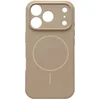 Image de Casemania Hoesje Geschikt voor Apple iPhone 17 Pro - Zand Beige - Zachte Liquid Siliconen Magnetisch Back Cover Case - Geschikt voor MagSafe - Telefoonhoesje met Camera Bescherming