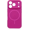 Image de Casemania Hoesje Geschikt voor Apple iPhone 17 Pro - Magenta Roze - Zachte Liquid Siliconen Magnetisch Back Cover Case - Geschikt voor MagSafe - Telefoonhoesje met Camera Bescherming