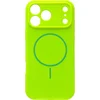 Image de Casemania Hoesje Geschikt voor Apple iPhone 17 Pro Max - Lime Groen - Zachte Liquid Siliconen Magnetisch Back Cover Case - Geschikt voor MagSafe - Telefoonhoesje met Camera Bescherming