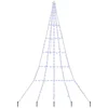 Image de vidaXL - LED - Kerstboom - met - Grondspikes - met - 168 - LED - Blauw - 306 - cm - Metaal