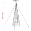 Image de vidaXL - LED - kerstboom - EKENAS - 400 - cm - 800 - LED's - Koudwit - Staal - Koudwit
