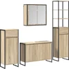 Image de vidaXL - Badkamermeubel - Set - met - lade - met - plank - Sonoma - Eik - Bewerkt - hout