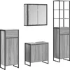 Image de vidaXL - Badkamermeubel - Set - met - lade - met - plank - Grijs - Sonoma - Bewerkt - hout