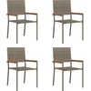 Image de vidaXL - Tuin - stapelstoelen - 4 - pcs - Grijs - en - Bruin