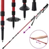 Image de vidaXL - 3 - in - 1 - sneeuwschoenen - met - wandelstokken - Rood - en - Zwart