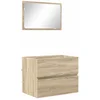 Image de vidaXL - Badkamermeubel - Set - met - lade - met - opslag - Sonoma - Eik - Bewerkt - hout