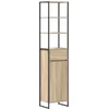 Image de vidaXL - Badkamerkast - met - lade - Sonoma - 40 - x - 30 - x - 180 - cm - Bewerkt - hout