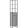 Image de vidaXL - Badkamerkast - Grijs - Sonoma - 40 - x - 30 - x - 180 - cm - Bewerkt - hout