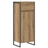 Image de vidaXL - Badkamerkast - Ambachtelijk - Eiken - 40 - x - 30 - x - 100 - cm - Bewerkt - hout
