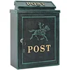 Image de vidaXL - Wandgemonteerde - brievenbus - met - opslag - Groen - 29 - x - 13 - x - 41 - cm