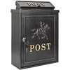 Image de vidaXL - Wandgemonteerde - brievenbus - met - opslag - Brons - 29 - x - 13 - x - 41 - cm