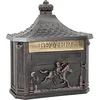 Image de vidaXL - Wandgemonteerde - brievenbus - met - opslag - Brons - 40,5 - x - 16 - x - 45 - cm