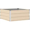 Image de vidaXL - Plantenbak - Ivoor - 100 - x - 100 - x - 45 - cm - Staal