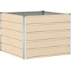 Image de vidaXL - Plantenbak - Ivoor - 100 - x - 100 - x - 75 - cm - Staal