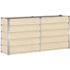 Image de vidaXL - Plantenbak - Ivoor - 160 - x - 40 - x - 75 - cm - Staal