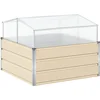Image de vidaXL - Plantenbak - Ivoor - 100 - x - 100 - x - 77 - cm - Gegalvaniseerd - staal
