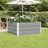 Image de vidaXL - Plantenbak - Lichtgrijs - 100 - x - 100 - x - 45 - cm - Staal