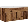 Image de vidaXL - Badkamerkast - met - opslag - Oudhout - 100 - x - 38,5 - x - 46 - cm - Bewerkt - hout