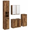 Image de vidaXL - Badkamermeubel - Set - met - lade - 4 - pcs - Oudhout - Bewerkt - hout