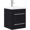 Image de vidaXL - Wastafel - kabinet - voor - de - badkamer - Zwart - Eiken - 41 - x - 38,5 - x - 48 - cm