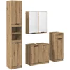 Image de vidaXL - Badkamermeubel - Set - met - lade - 4 - pcs - Artisan - Eiken - Bewerkt - hout