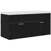 Image de vidaXL - Badkamerkast - Zwart - Eiken - 100 - x - 38,5 - x - 46 - cm - Bewerkt - hout