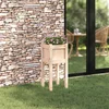 Image de vidaXL - Tuin - Plantpot - Natuur - 31 - x - 31 - x - 70 - cm - Massief - grenenhout