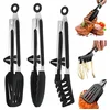 Image de TOVBMUP Keukentang - 3-pack - 27 cm - Grilltang van roestvrij staal - Met standaard - Onbeschadigd - BPA-vrij - Siliconen van voedingskwaliteit - Antislip - Machinewasbaar