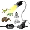 Image de GELLDG Schildpadverwarmingslamp - Verwarmingslamp - Wordt geleverd met 2 lampen - Met 360°draaibare clip - Verwarmingslamp - Geschikt voor reptielen, schildpadden, slangen, hagedissen