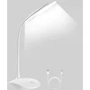 Image de GELLDG LED-bureaulamp - Draadloze bureaulamp - Bureaulamp voor thuis/kantoor - 360° flexibele, verstelbare lamparm - Touchbediening - 3 instelbare helderheidsniveaus - Oplaadbaar - Dimbaar - Wit
