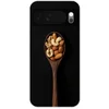 Image de Telefoonhoesje Geschikt voor Google Pixel 10 hoesje - Hout - Noten - Zwart - Siliconen Telefoonhoesje Telefoonhoesje