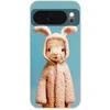 Image de Telefoonhoesje Geschikt voor Google Pixel 10 hoesje - Lammetje - Paashaas - Kostuum - Siliconen Telefoonhoesje Telefoonhoesje
