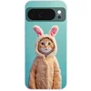 Image de Telefoonhoesje Geschikt voor Google Pixel 10 hoesje - Paashaas - Kat - Kostuum - Siliconen Telefoonhoesje Telefoonhoesje