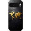 Image de Telefoonhoesje Geschikt voor Google Pixel 10 hoesje - Wereldkaart - Goud - Steen - Siliconen Telefoonhoesje Telefoonhoesje