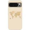 Image de Telefoonhoesje Geschikt voor Google Pixel 10 hoesje - Wereldkaart - Realistisch - Beige - Siliconen Telefoonhoesje Telefoonhoesje