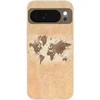 Image de Telefoonhoesje Geschikt voor Google Pixel 10 hoesje - Wereldkaart - Beige - Bruin - Siliconen Telefoonhoesje Telefoonhoesje