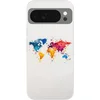 Image de Telefoonhoesje Geschikt voor Google Pixel 10 hoesje - Wereldkaart - Graffiti - Kleurrijk - Siliconen Telefoonhoesje Telefoonhoesje