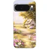 Image de Telefoonhoesje Geschikt voor Google Pixel 10 hoesje - Huisje - Hout - Bloemen - Siliconen Telefoonhoesje Telefoonhoesje