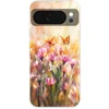 Image de Telefoonhoesje Geschikt voor Google Pixel 10 hoesje - Vlinders - Oranje - Bloemen - Siliconen Telefoonhoesje Telefoonhoesje