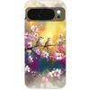 Image de Telefoonhoesje Geschikt voor Google Pixel 10 hoesje - Vogels - Bloemen - Roze - Siliconen Telefoonhoesje Telefoonhoesje