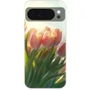 Image de Telefoonhoesje Geschikt voor Google Pixel 10 hoesje - Tulpen - Roze - Zonnestralen - Siliconen Telefoonhoesje Telefoonhoesje
