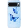 Image de Telefoonhoesje Geschikt voor Google Pixel 10 hoesje - Vlinders - Sierlijk - Blauw - Siliconen Telefoonhoesje Telefoonhoesje
