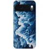 Image de Telefoonhoesje Geschikt voor Google Pixel 10 hoesje - Golven - Blauw - Schuim - Siliconen Telefoonhoesje Telefoonhoesje