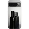 Image de Telefoonhoesje Geschikt voor Google Pixel 10 hoesje - Wijnflessen - Zwart - Minimalistisch - Siliconen Telefoonhoesje Telefoonhoesje