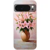 Image de Telefoonhoesje Geschikt voor Google Pixel 10 hoesje - Vaas - Bloemen - Roze - Siliconen Telefoonhoesje Telefoonhoesje